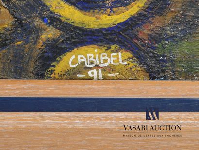 null CABIBEL Cheikh (né en 1961)
Composition abstraite 
Technique mixte sur toile
Signée...