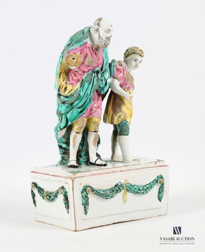 null LA ROCHELLE, circa 1775
Statuette representing Bélisaire blind guided by a child,...