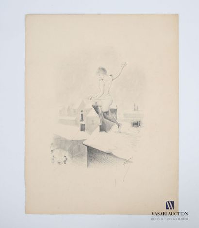 null APOUX Joseph (1846-1910)
Lancer de boules
Crayon sur papier
Signé en bas à droite...