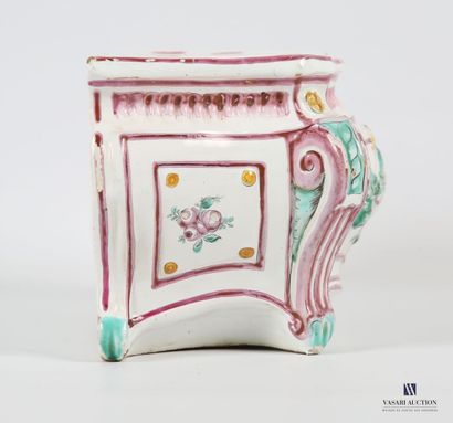null LA ROCHELLE, circa 1780 
Earthenware flowerpot of commode- tomb form with reverberation...