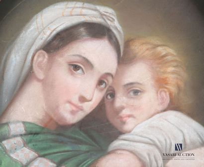 null École française début du XIXème siècle
La Vierge à l'Enfant (dans le goût de...