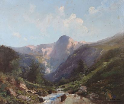 null GODCHAUX (XIXème siècle)
Rivière dans la montagne
Huile sur toile
Signée en...