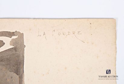 null APOUX Joseph (1846-1910)
La foudre
Encre sur papier
Titré en haut à droite et...