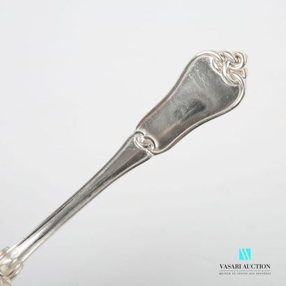 null Silver asparagus shovel, the handle decorated with nets is decorated with Gordian...