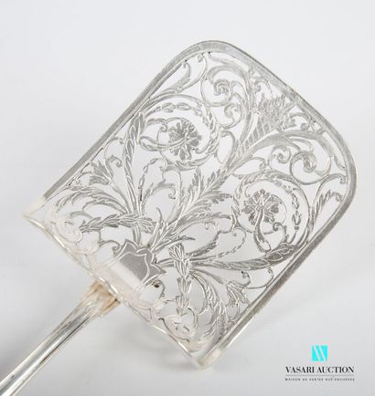 null Silver asparagus shovel, the handle decorated with nets is decorated with Gordian...