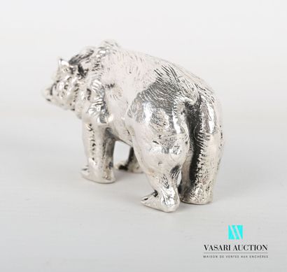 null Silver subject representing a bear 
Weight : 176,22 g 