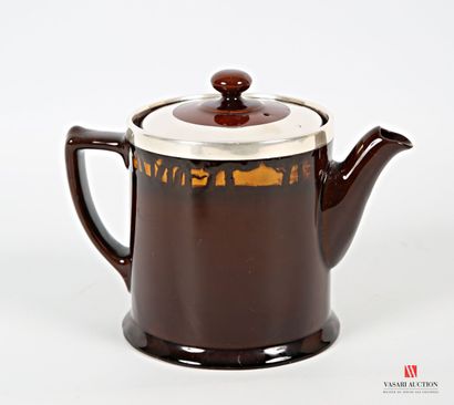 null ENGLAND - Royal Doulton factory of
Teapot and a glazed stoneware pitcher with...