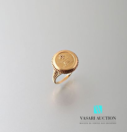 null A. Augis, love ring in yellow gold 750 thousandths signed 
Gross weight : 6...