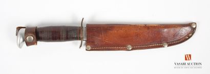 null Couteau de chasse SABATIER, lame de 18 cm, signée SABATIER et logo au couteau...