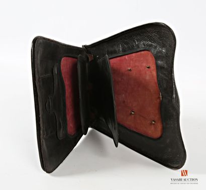 null Sabretache of light cavalry officer model 1854, black patent leather, black...