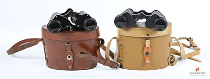 null Pair of French military binoculars model 1956, magnification 8 x 30, in carrying...