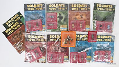 null 75 mm polychrome lead soldiers (in blister pack), infantrymen, artillerymen,...