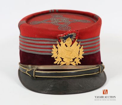 null Half-polo kepi of colonel of the health service, headband madder with five gold...