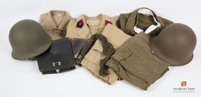 null French Army and miscellaneous: Infantry officer uniform Indochina period, beige...