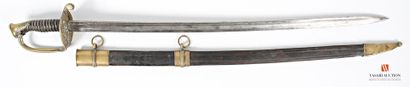 null Officer's saber model 1821, slightly curved blade, with large throat and counter...
