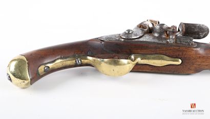 null Pistolet d'arçon modèle 1763-1766, canon poinçonné de 23,1 cm, tonnerre marqué...