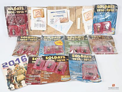 null 75 mm polychrome lead soldiers (in blister pack), infantrymen, artillerymen,...