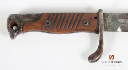 null Baïonnette Mauser modèle 98-05, lame langue de carpe de 33 cm, signée au talon...