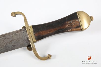null Merchant marine shipboard saber, flat-backed curved blade, 57 cm, fine throat...