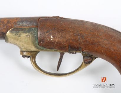 null Cavalry pistol model 1777, brass case signed Charleville, barrel reduced to...