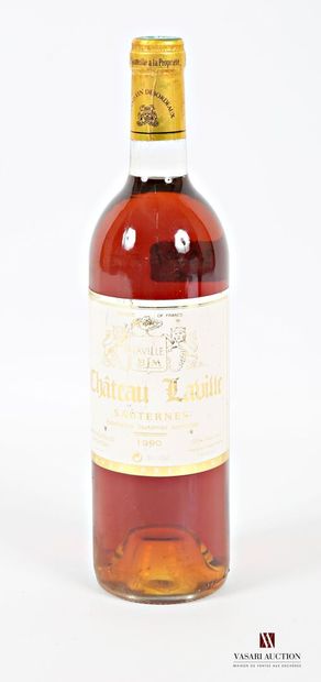 null 1 bouteille	Château LAVILLE	Sauternes	1990
	Et. légèrement tachée. N : bas ...