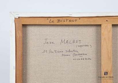 null MALRET Jean (XXème siècle)
Le bistrot
Huile sur toile
Signée en bas à droite,...