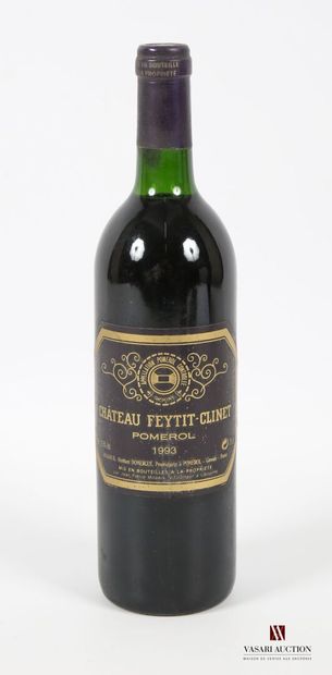 null 1 bouteille	Château FEYTIT CLINET	Pomerol	1993
	Et. fanée. N : bas goulot/ limite...