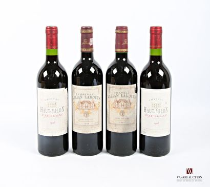 null Lot de 4 blles comprenant :		
2 bouteilles	Château HAUT MILON	Pauillac 	1998
2...