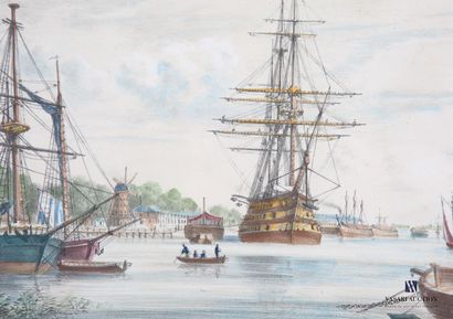 null MERCEREAU Charles (1822-1864) d'après
Port militaire de Rochefort : Le moulin...