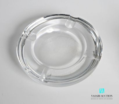 null Lot en cristal comprenant un cendrier de forme ronde (Diam. : 15 cm - rayures...