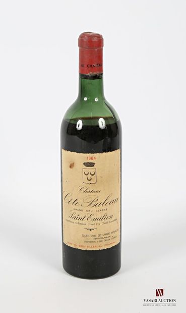 null 1 bouteille	Château CÔTE BALEAU	St Emilion GCC	1964
	Et. un peu tachée. N :...