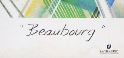 null MONNERET Jean d'après
Beaubourg, toile de Jean Monneret président du salon des...