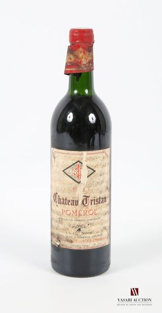 null 1 bouteille 	Château TRISTAN	Pomerol	1988
	Et. fanée, tachée et usée. Jupe de...