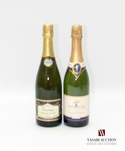 null Lot de 2 blles de vin pétillant comprenant :		
1 bouteille	VOUVRAY Château de...