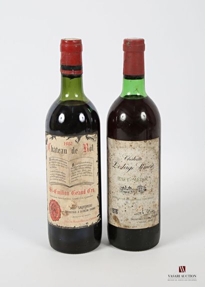 null Lot de 2 blles comprenant :		
1 bouteille	Château LESTAGE SIMON	Haut Médoc 	1976
1...