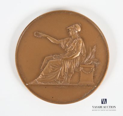 null Médaille commémorative en bronze d'après Andelieu et de Puymaurin à décor d'une...
