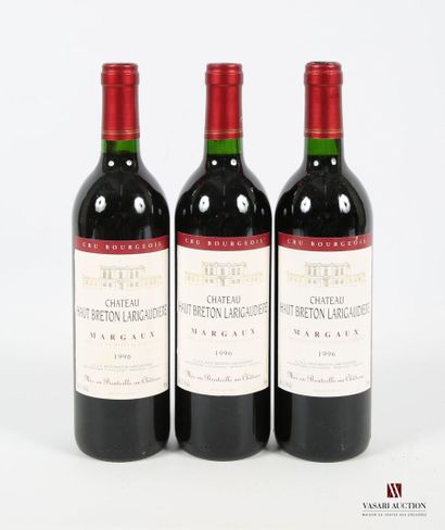 null 3 bouteilles	Château HAUT BRETON LARIGAUDIÈRE	Margaux	1996
	Et. excellentes....