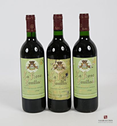 null 3 bouteilles	LA ROSE PAULLAC	Pauillac mise coop	
	2 blles de 1996, 1 blle de...