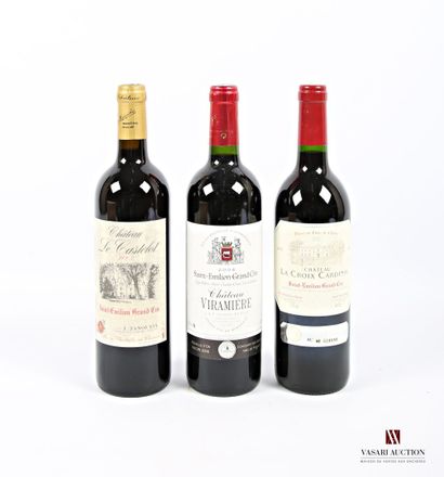 null Lot de 3 blles comprenant :		
1 bouteille	Château LE CASTELOT	St Emilion GC	2005
1...