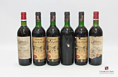 null Lot de 6 blles comprenant :		
2 bouteilles	Château SAINTE COLOMBE	Côtes de Castillon	1982
4...