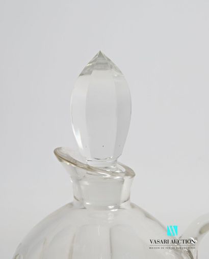 null Lot en cristal comprenant un cendrier de forme ronde (Diam. : 15 cm - rayures...