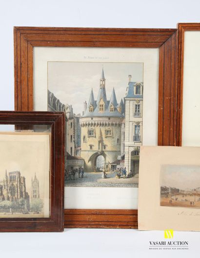 null Lot of reproductions including :
- Bordeaux, view of the Caillau gate - 34,5...