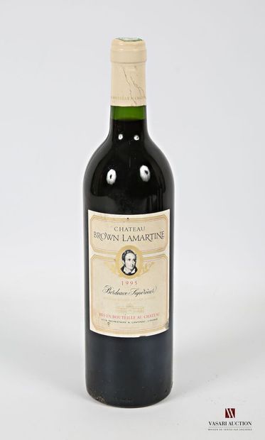 null 1 bouteille	Château BROWN LAMARTINE	Bordeaux Sup.	1995
	Et. un peu tachée. N...