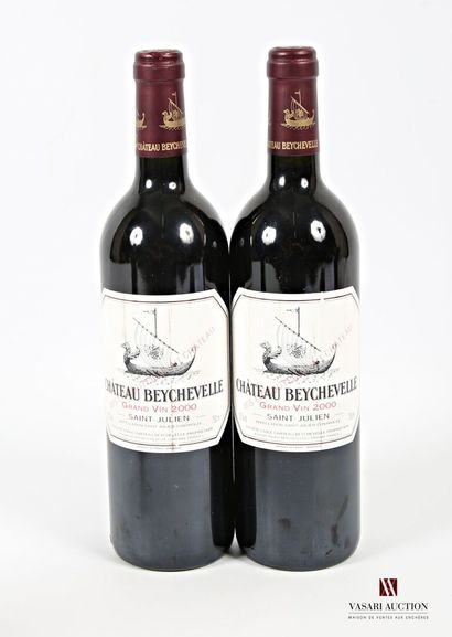 null 2 bouteilles	Château BEYCHEVELLE	St Julien GCC	2000
	Et. tachées. N : mi go...