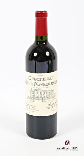 null 1 bouteille	Château HAUT MARBUZET	St Estèphe	2004
	Et. impeccable. N : bas ...