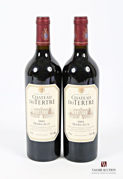 null 2 bouteilles	Château du TERTRE	Margaux GCC	2001
	Et. à peine tachées. N : mi...