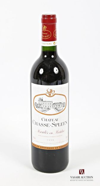 null 1 bottle Château CHASSE SPLEEN Moulis 1999
	Et. a little stained. N: half n...