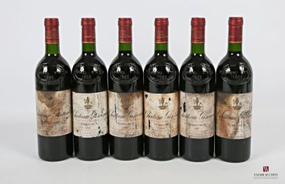 null *6 bottles Château GISCOURS Margaux GCC 1988
	Faded, stained, worn and torn....