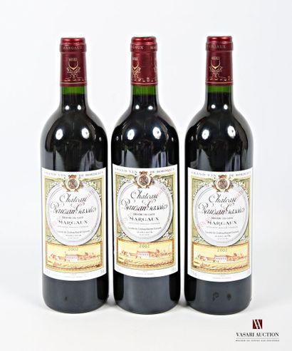 null 3 bouteilles	Château RAUZAN GASSIES	Margaux GCC	2002
	Et. légèrement tachées....