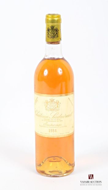 null 1 bouteille	Château SUDUIRAUT	Sauternes 1er GCC	1984
	Et. tachée. N : limite...